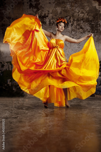 Lady in flying silk dress © Miramiska