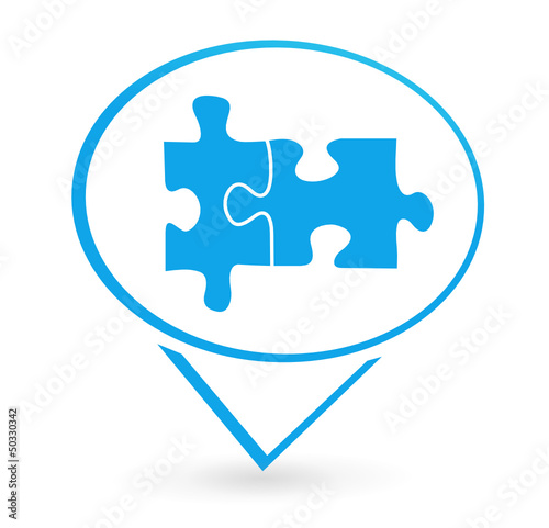 puzzle sur signet bleu