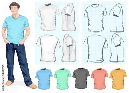 Men's t-shirt design template