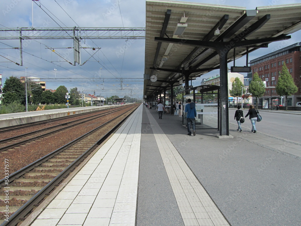 Fototapeta premium Bahnsteig von Örebro