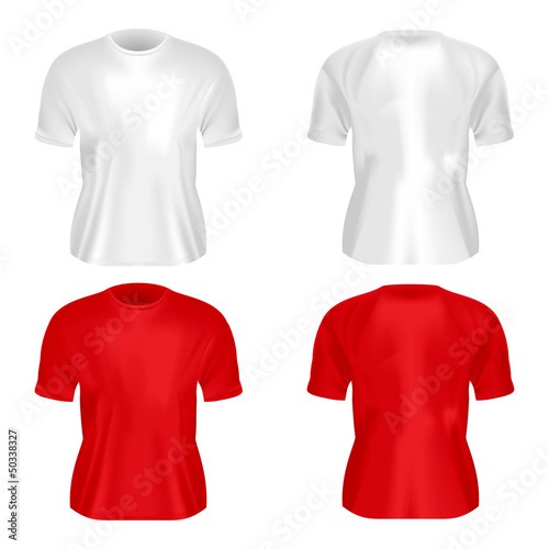 Vector illustration of men's T-shirt isolated