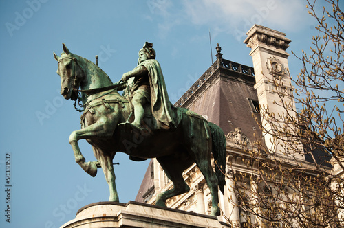 Obraz na płótnie Statue d' etienne Marcel à Paris