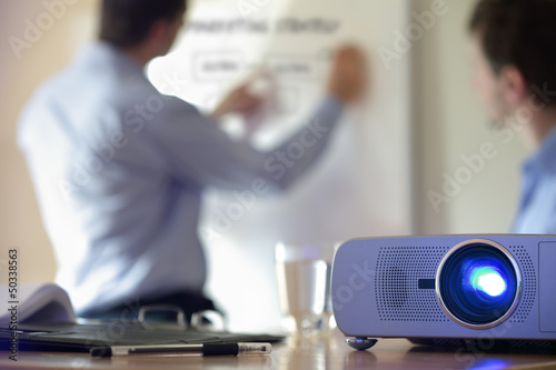 Presentation with lcd projector photo