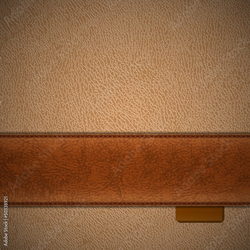 Brown leather background with copyspace - eps10