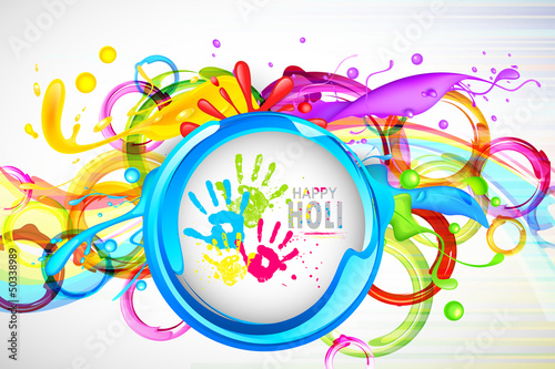 Colorful Splash in Holi Wallpaper