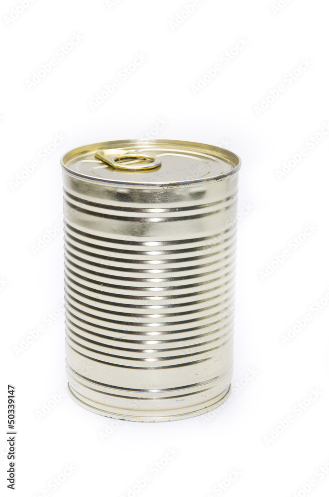 The closed tin cans. On a white background. The closed tin cans. On a white background.