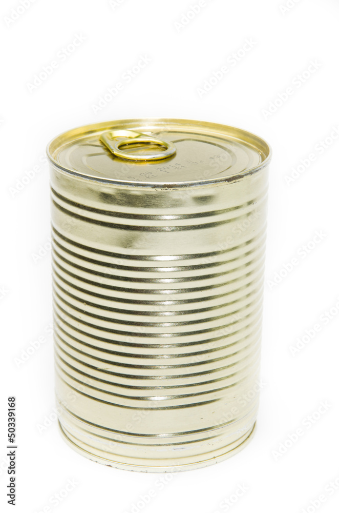 The closed tin cans. On a white background. The closed tin cans. On a white background.