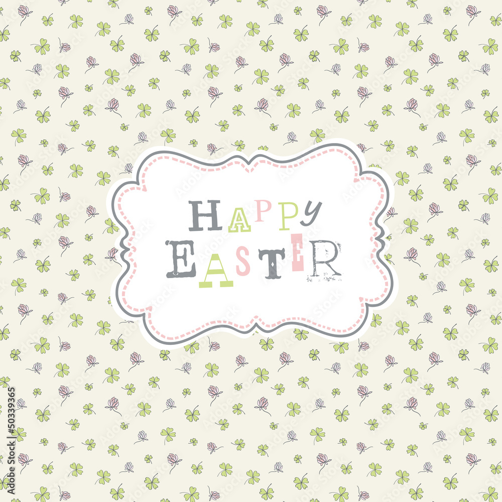 Happy easter. Cute greeting card template, Vector, EPS10 Happy easter. Cute greeting card template, Vector, EPS10