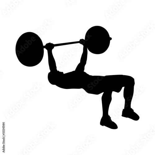 Low Bench Press Silhouette