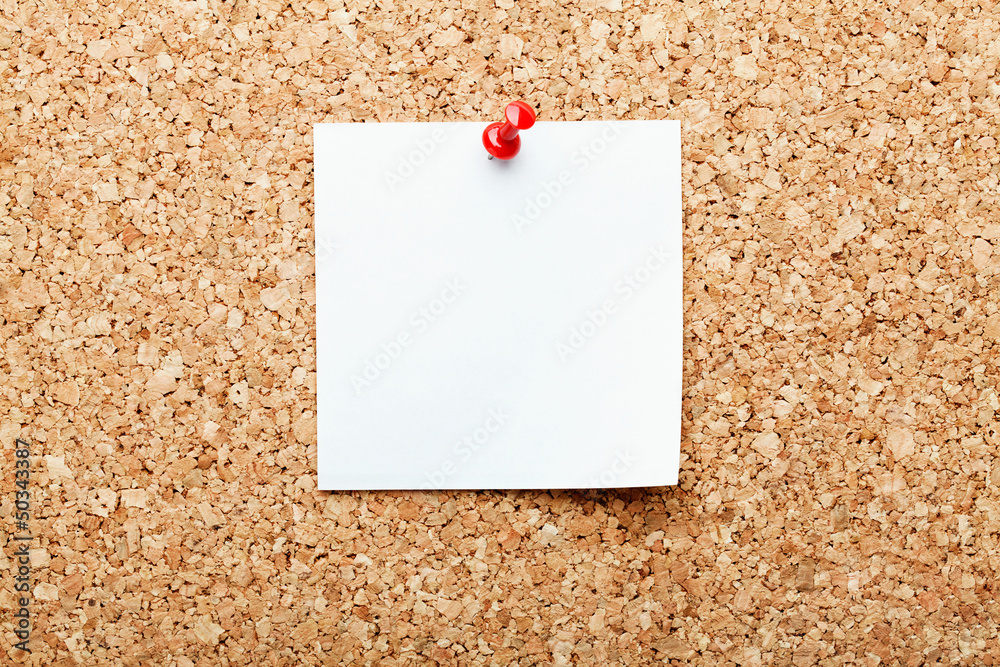 Korkwand mit Notizzettel Korkwand mit Notizzettel