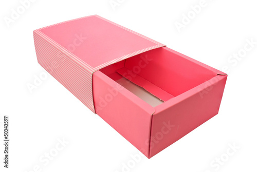 Pink box on isolated white
