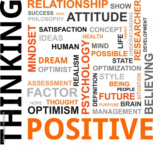 word cloud - positive thinking