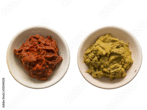 Obraz na plátně indian red and yellow curry paste