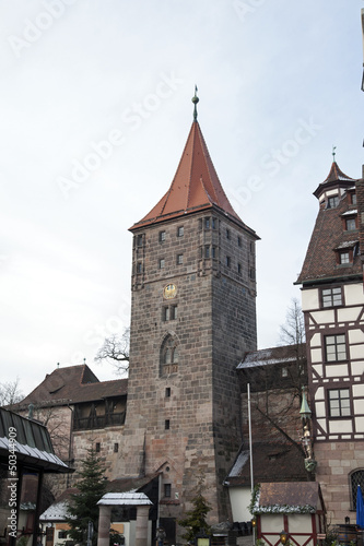 Gate tower (Tiergärtnertorturm or Tiergärtnertor) in Nuremberg