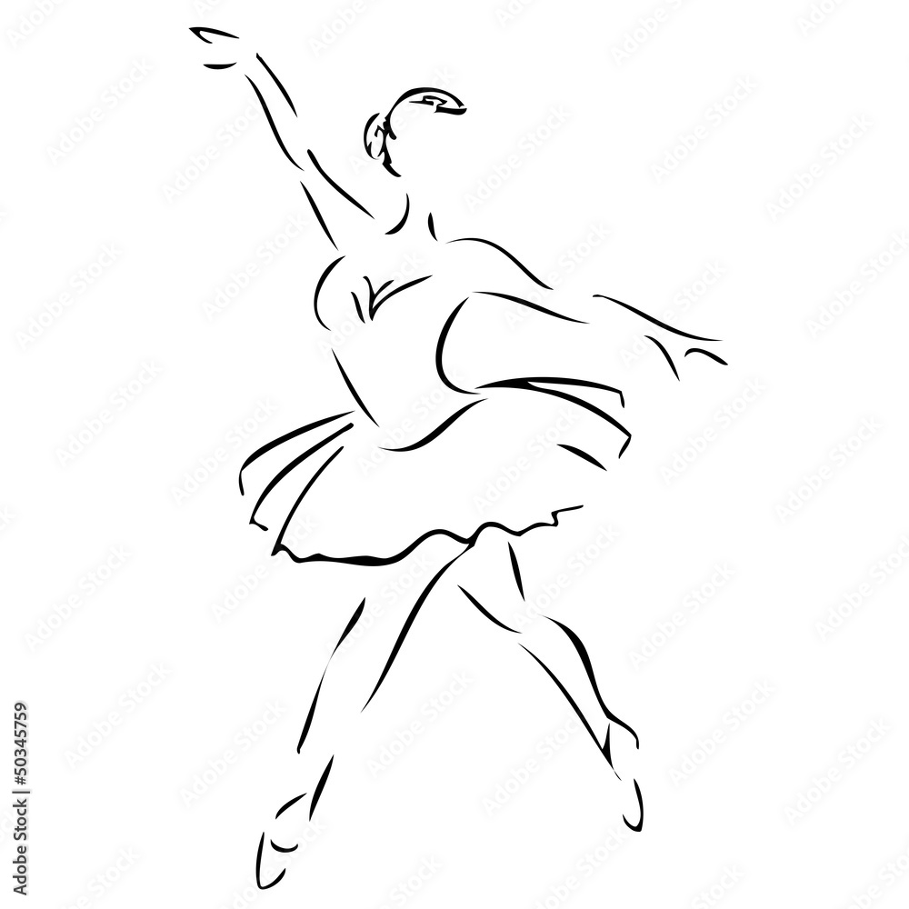 Ballett Ballerina Abstrakt Silhouette