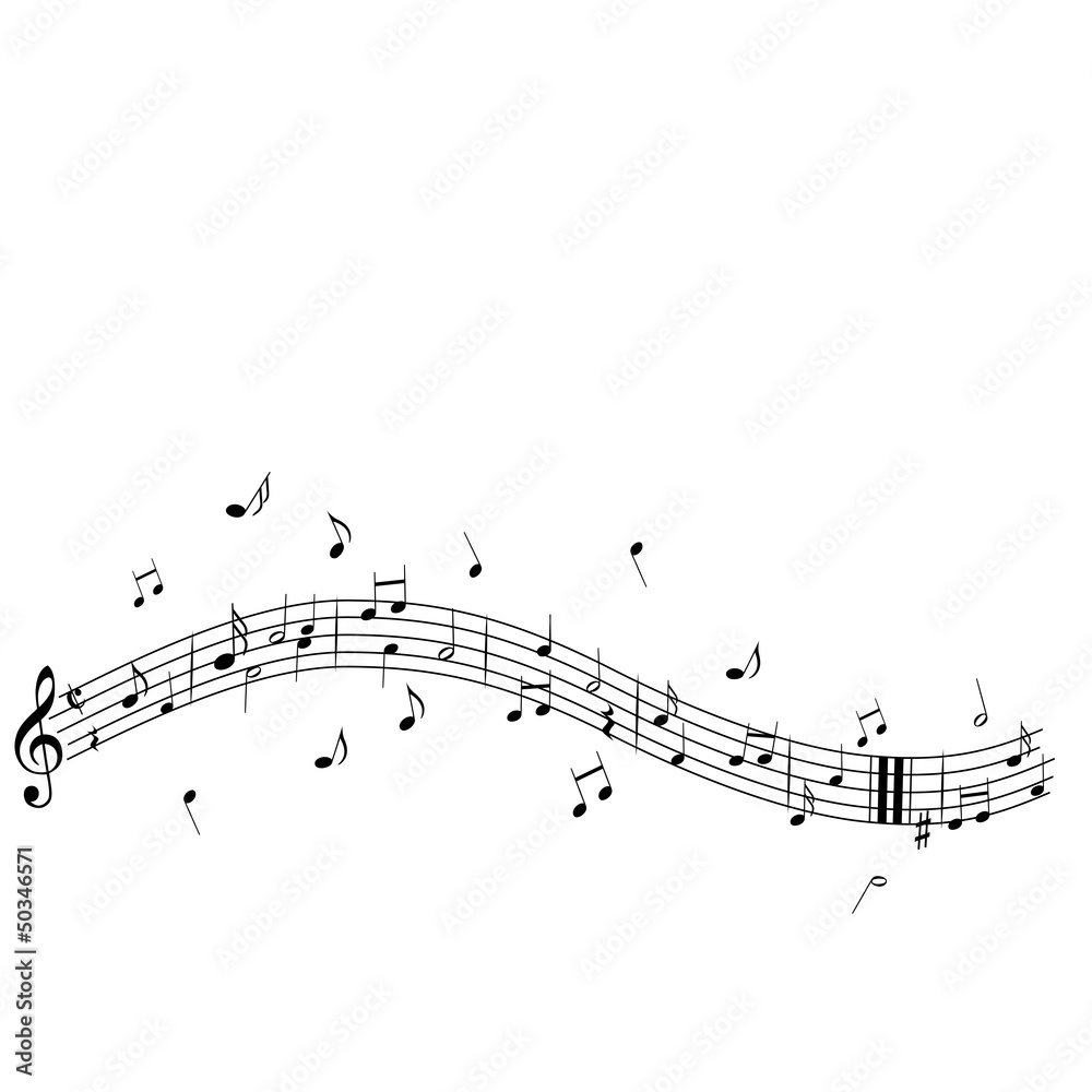 Obraz premium Notenschlüssel Noten Musik