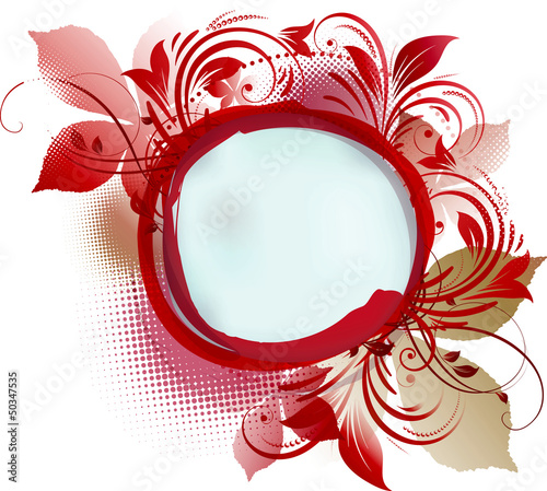 Floral Red Background