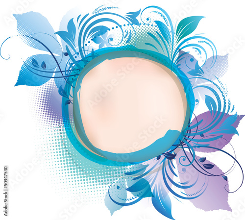 Floral Blue Background