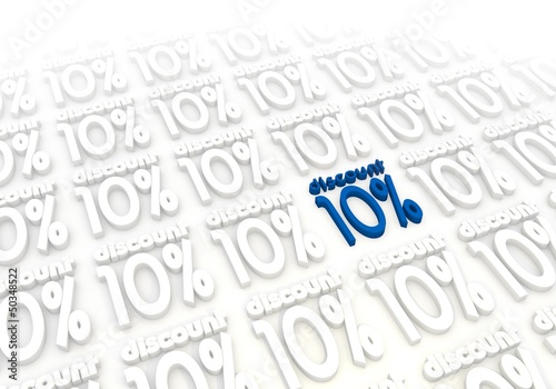 10 percentage discount icon in a stylish white background