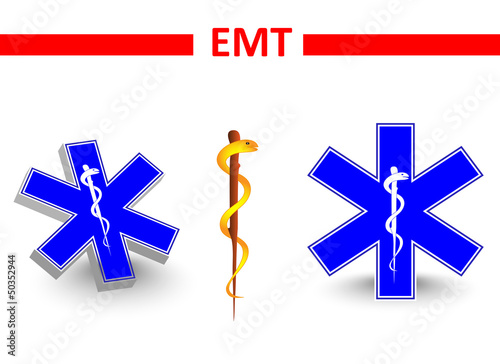 emt. St Andrew's cross and Eskulap