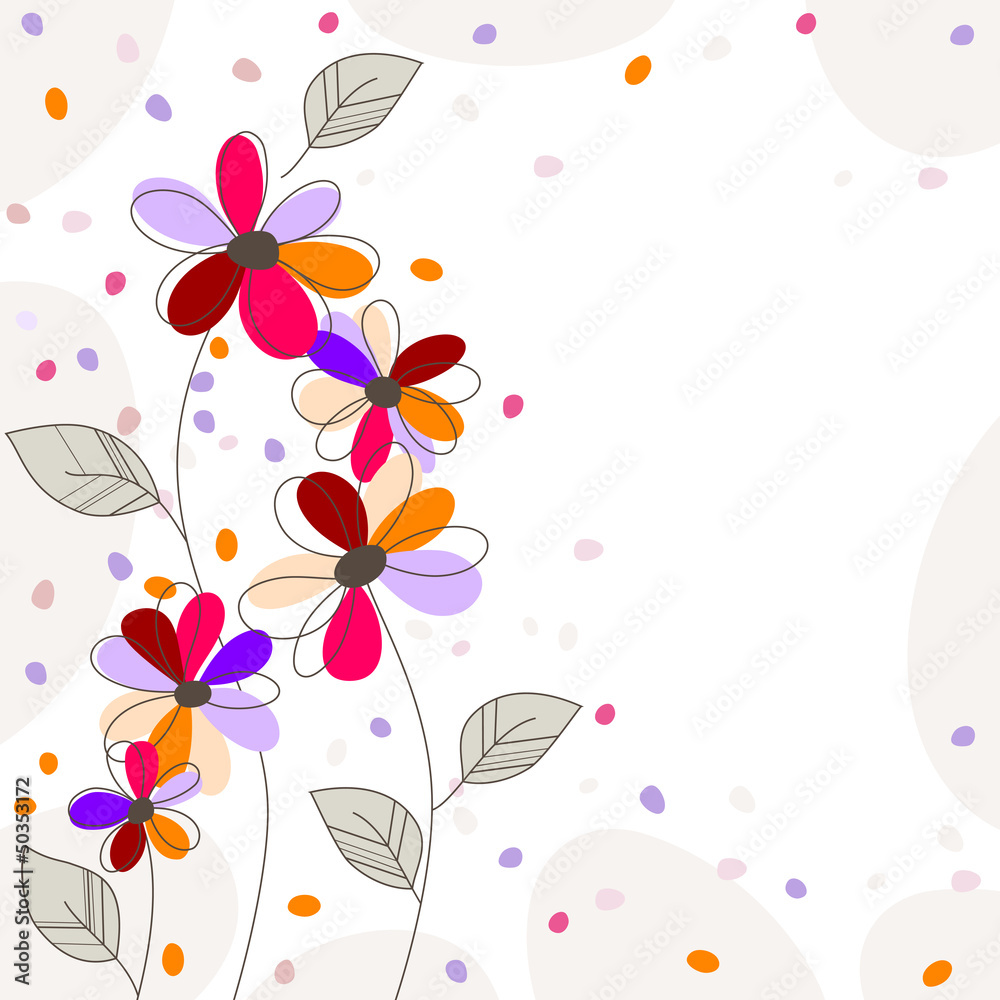 colorful floral card
