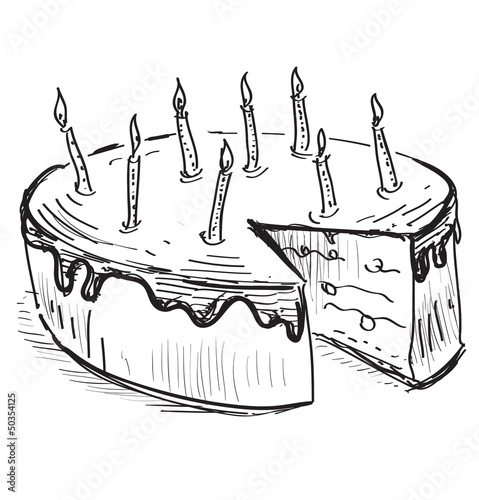 Birthday cake with candles