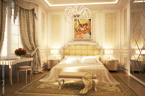 Bedroom in classic style photo