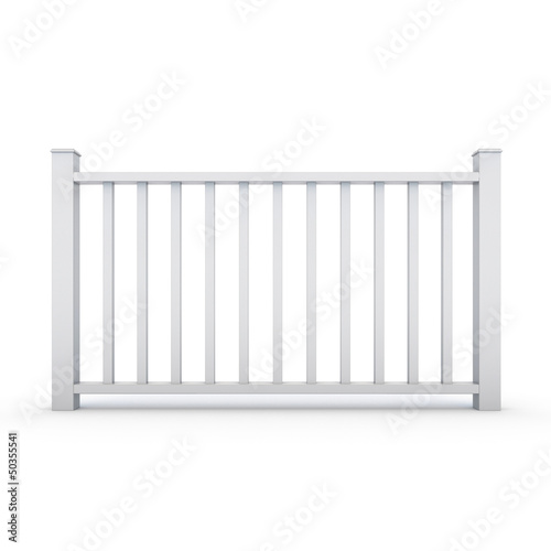 White metal railing