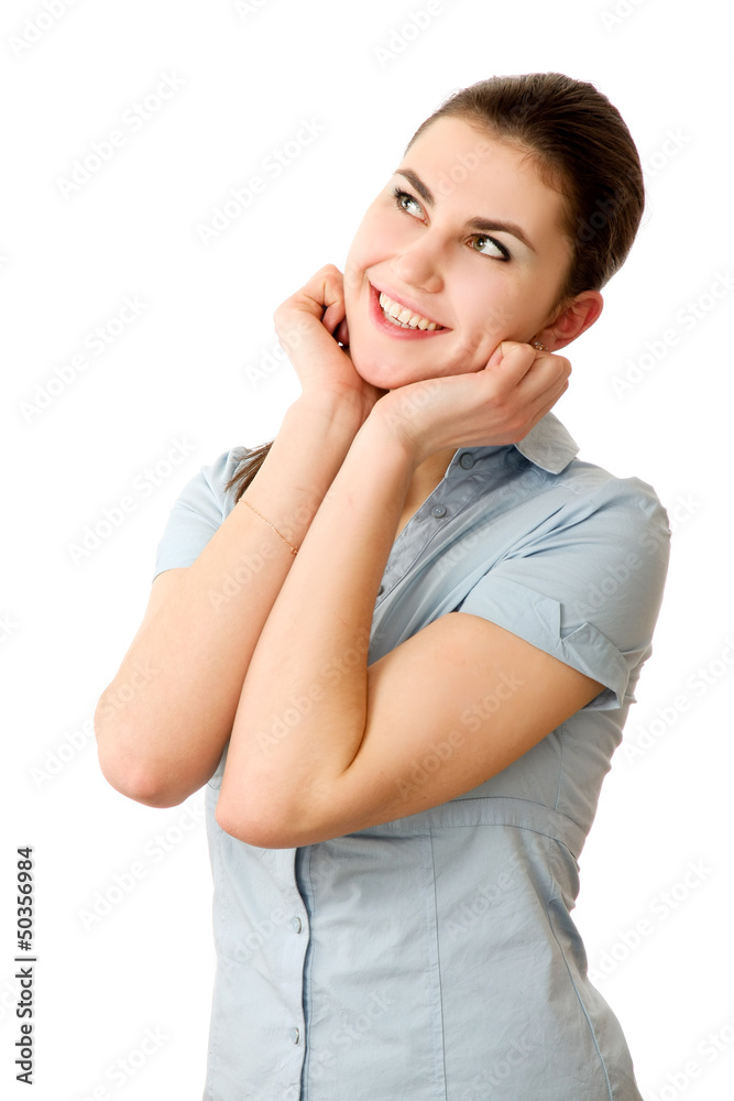 Closeup portrait of beautiful young woman Closeup portrait of beautiful young woman