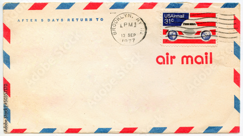 Old airmail envelop photo