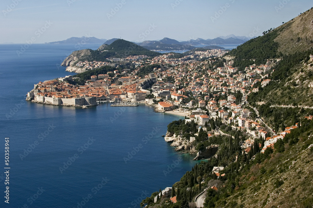 Dubrovnik panorama, old town east side
