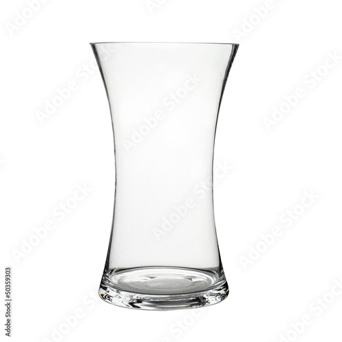 Φωτογραφία empty vase of glass, isolated on a white background