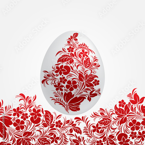 Easter red eggs design template