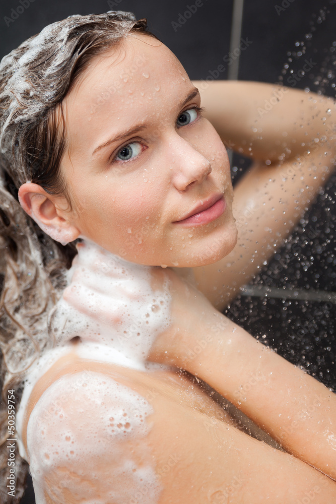 Young beauty under shower Young beauty under shower