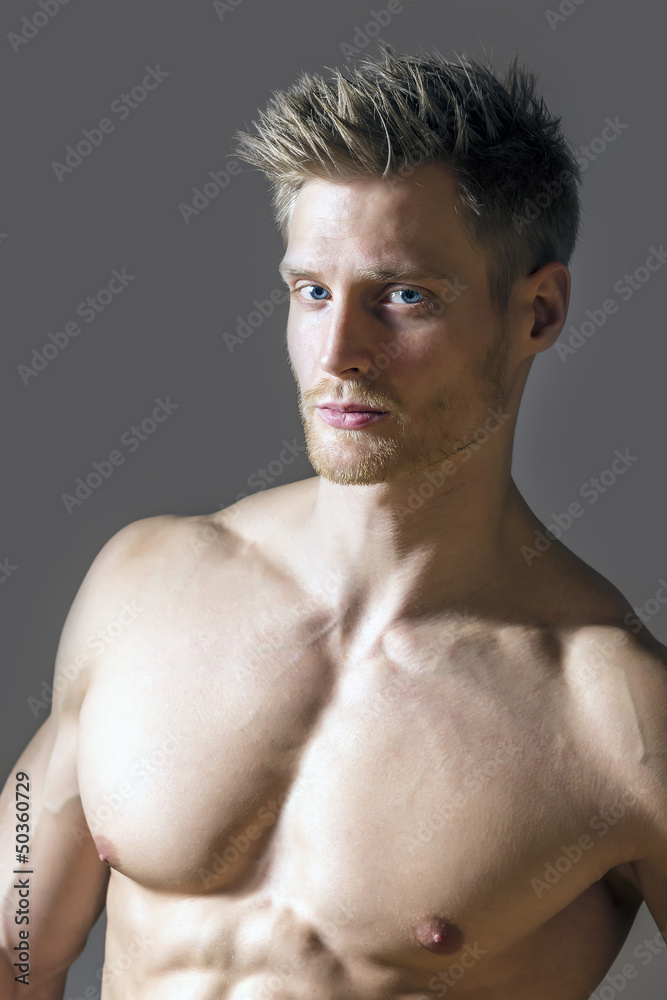 Fototapeta premium Portrait of blond sport man
