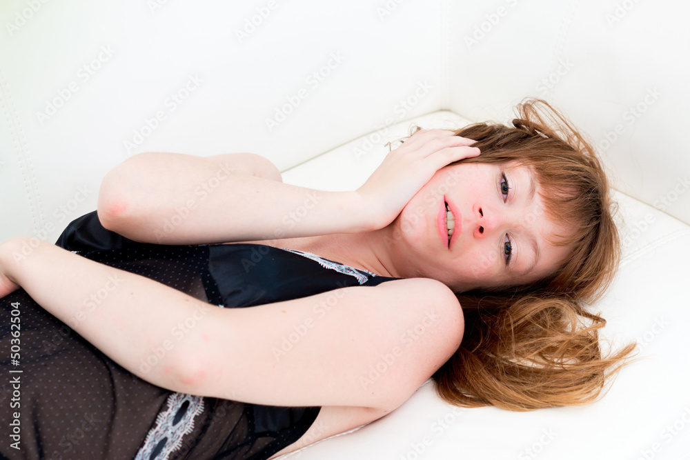 beautiful young attractive caucasian woman in lingerie beautiful young attractive caucasian woman in lingerie