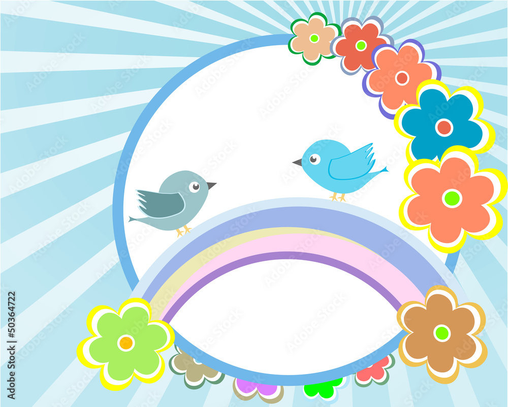 bird and flower background design - baby boy invitation card bird and flower background design - baby boy invitation card