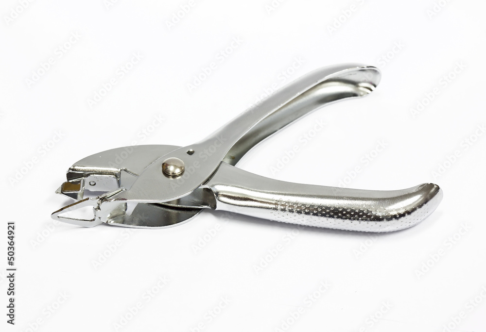 A staple remover on white background A staple remover on white background