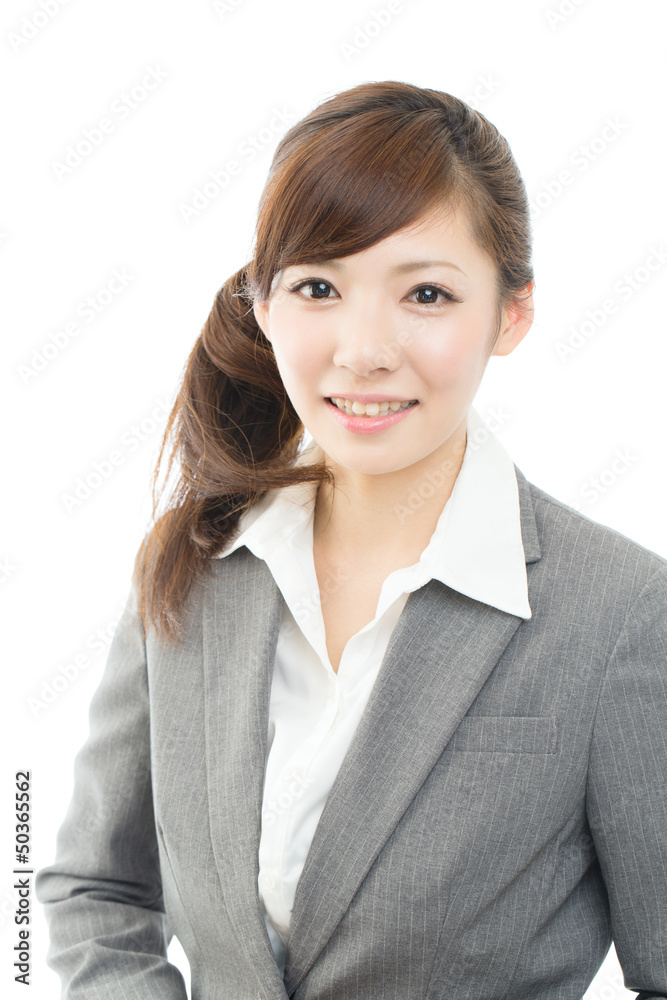 Beautiful asian business woman on white background Beautiful asian business woman on white background