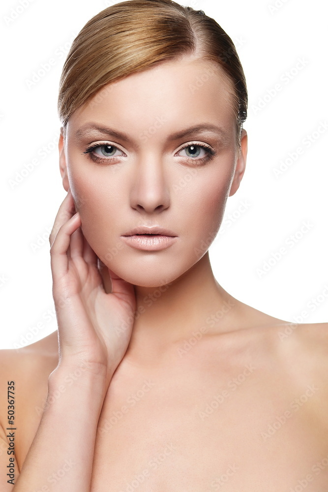 beautiful woman with healthy face and clean skin