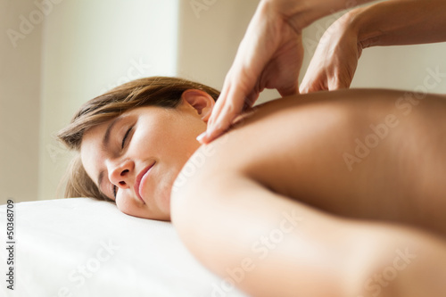 Young woman having a massage