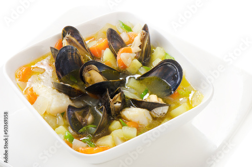 fresh seafood soup #50369358