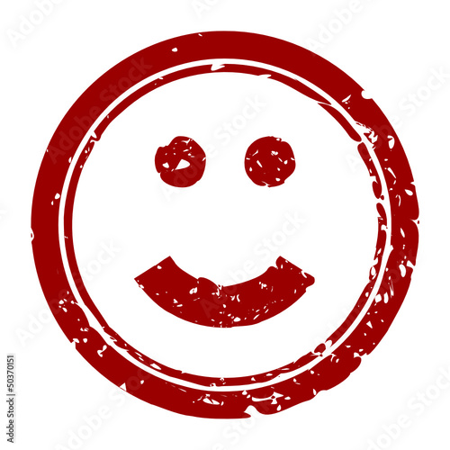 stempel rund smilie gluecklich I