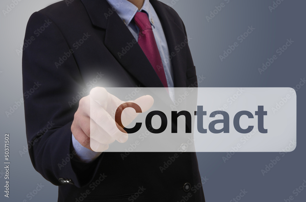 Obraz premium Geschäftsmann berührt touchscreen - Contact