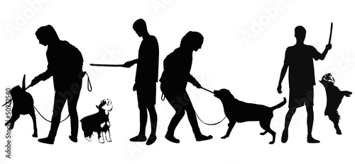 guy trained dog animals