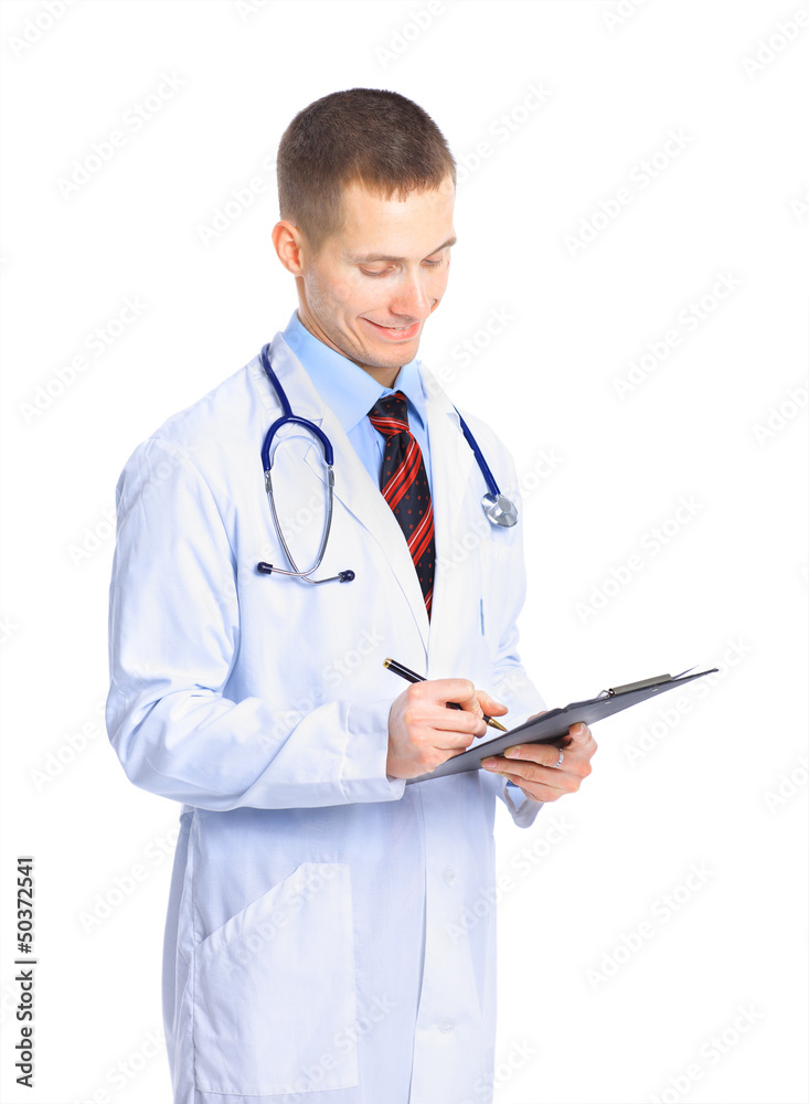 Nice young doctor with a stethoscope. Nice young doctor with a stethoscope.