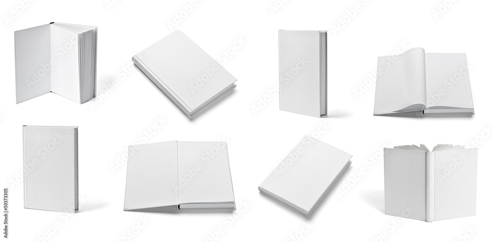 Fototapeta premium book notebook textbook white blank paper template