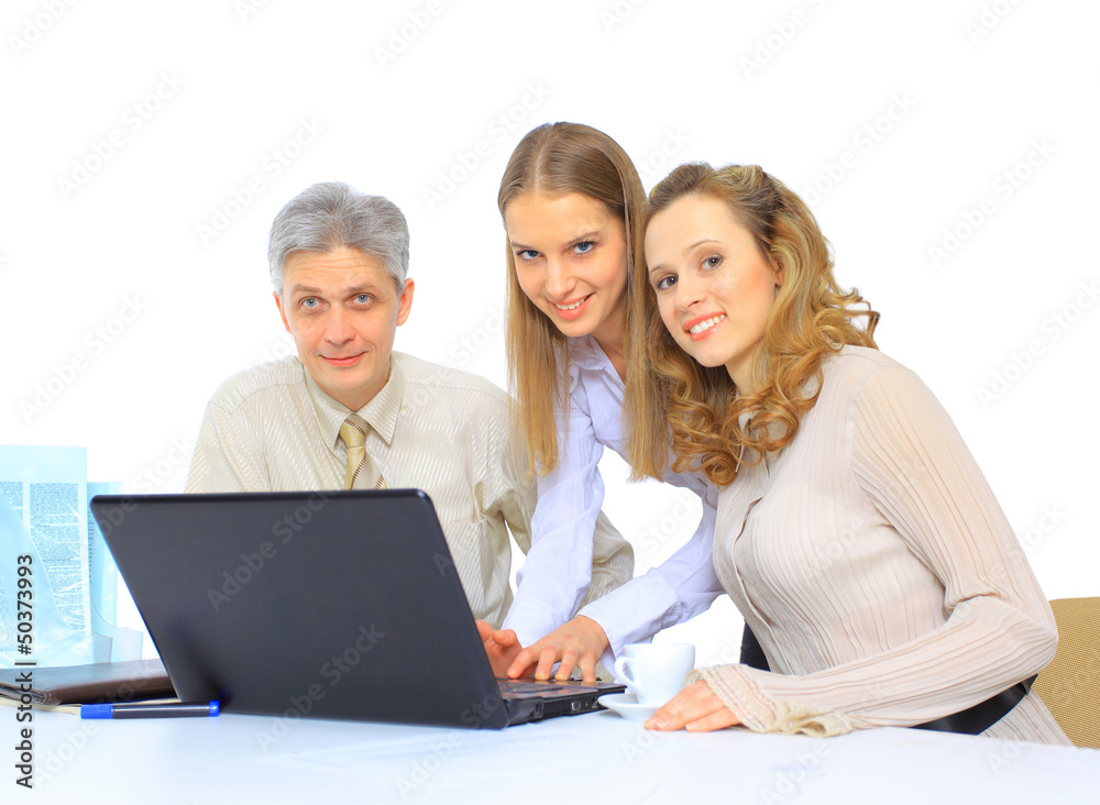 Businessmen are discussing the work plan. Businessmen are discussing the work plan.