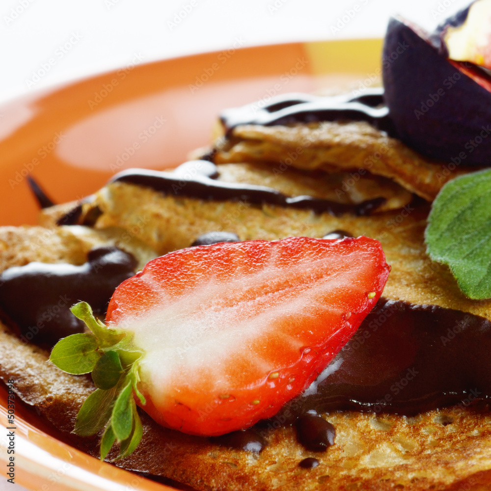 Strawberry crepes Strawberry crepes