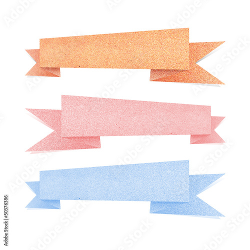 Paper texture ,Header tag recycled paper on white background